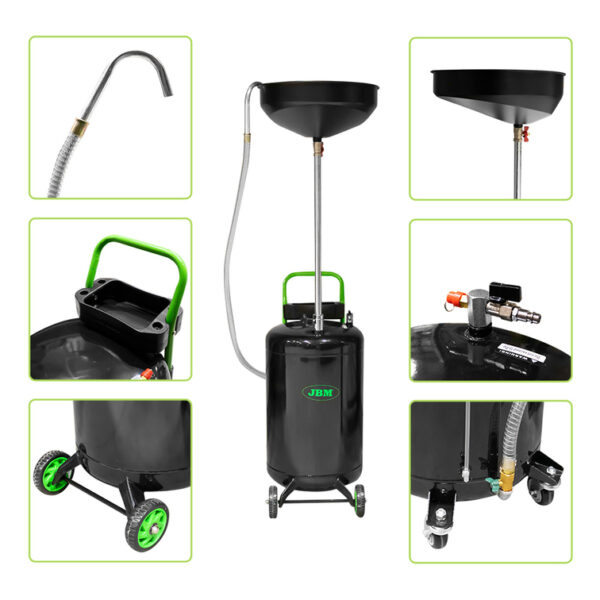 Машина за източване и събиране на масло JBM 80 литра