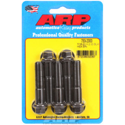 "7/16""-20 x 2.000 hex черни оксидни болтове " (5бр )