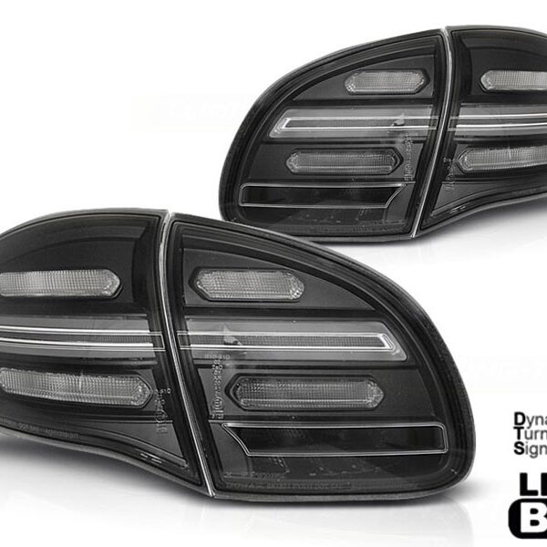 Комплект LED стопове за Porsche Cayenne 2010-2015, черна основа, ляв и десен