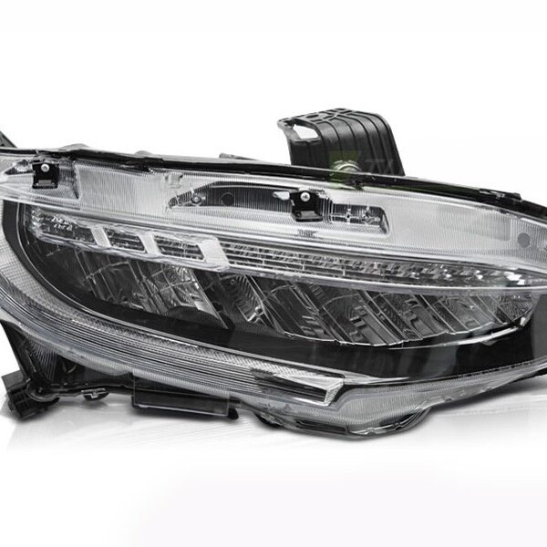 Десен LED фар за Honda Civic X 2016-2021 с черна основа