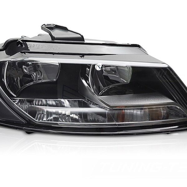 Десен рефлекторен фар за Audi A3 8P хечбек, Sportback 2008-2012 с черна основа