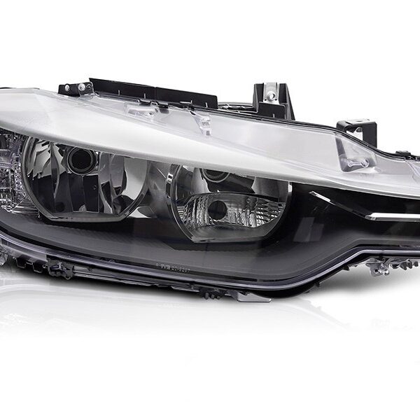 Десен рефлекторен фар за BMW серия 3 F30 седан, F31 комби 2011-2015 с черна основа