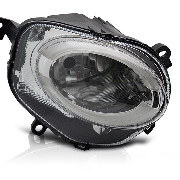 Десен фар за Fiat 500 2015-2020 с черна основа