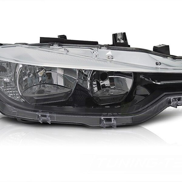 Десен рефлекторен фар за BMW серия 3 F30 седан, F31 комби 2015-2018 с черна основа