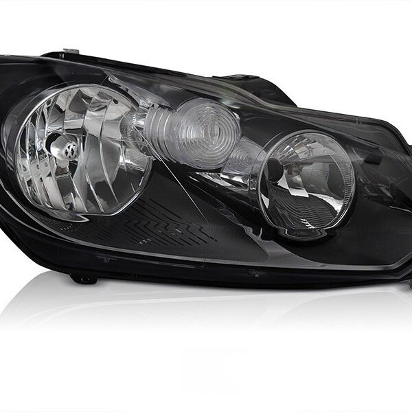 Десен рефлекторен фар за Volkswagen Golf VI хечбек, комби 2008-2013 с черна основа