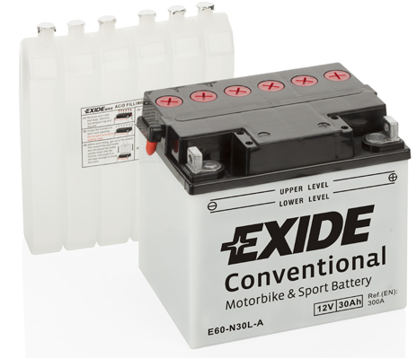 АКУМУЛАТОР 12 V 30 AH/300A, 185X128X168 MM EXIDE E60-N30L-A