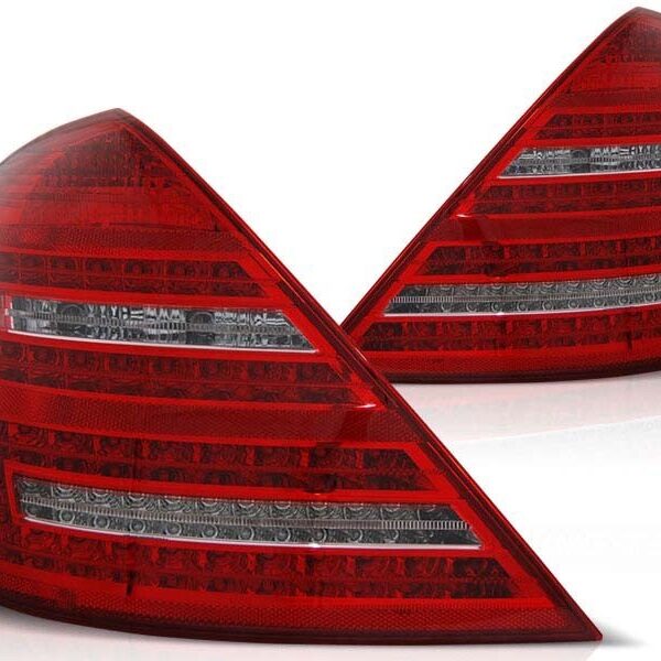 Тунинг LED стопове за Mercedes S класа W221 2006-2009 с бял мигач