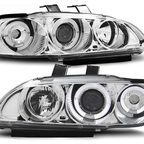 Комплект тунинг фарове за Honda Civic 2/3 врати 09.1991-08.1995 с хром основа , ляв и десен
