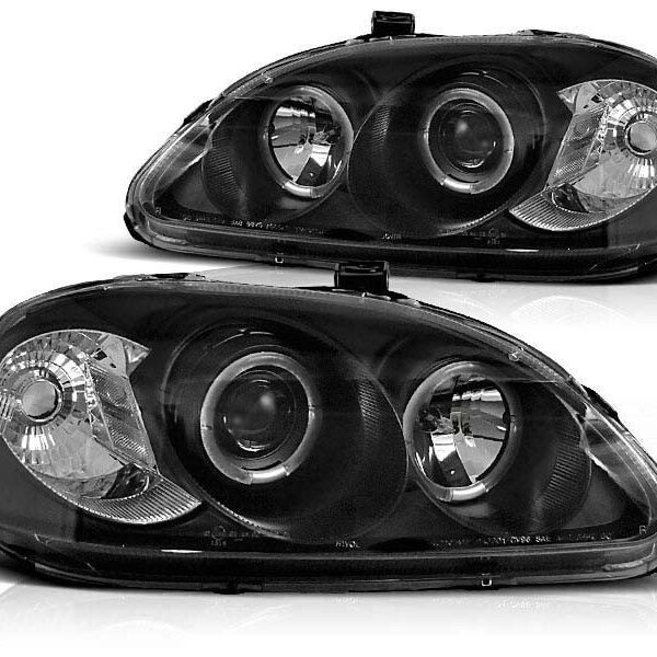 Комплект тунинг фарове за Honda Civic 09.1995-02.1999 с черна основа , ляв и десен