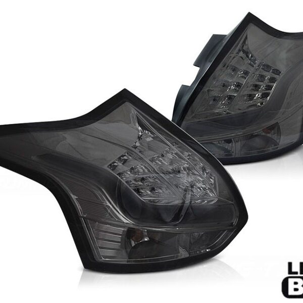 Комплект тунинг LED стопове за Ford Focus хечбек 2011-2014 с изцяло опушена основа, ляв и десен