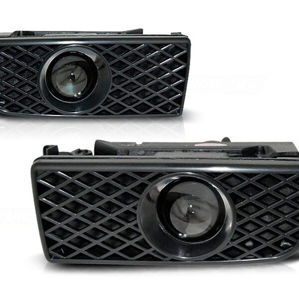 Комплект халогени с лупа за BMW серия 3 E36 1990-1999 черни, ляв + десен