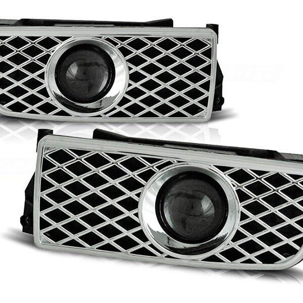 Комплект халогени с лупа за BMW серия 3 E36 1990-1999 хром, ляв + десен