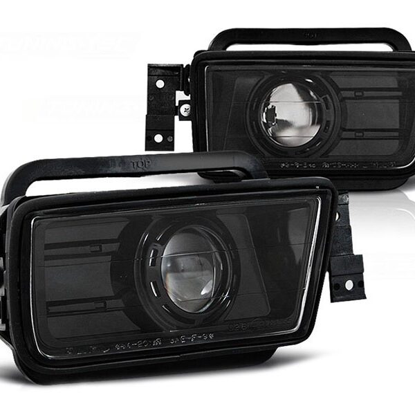 Комплект халогени с лупа за BMW серия 5 E34 1988-1995 черни, ляв + десен