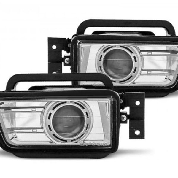 Комплект халогени с лупа за BMW серия 5 E34 1988-1995 хром, ляв + десен