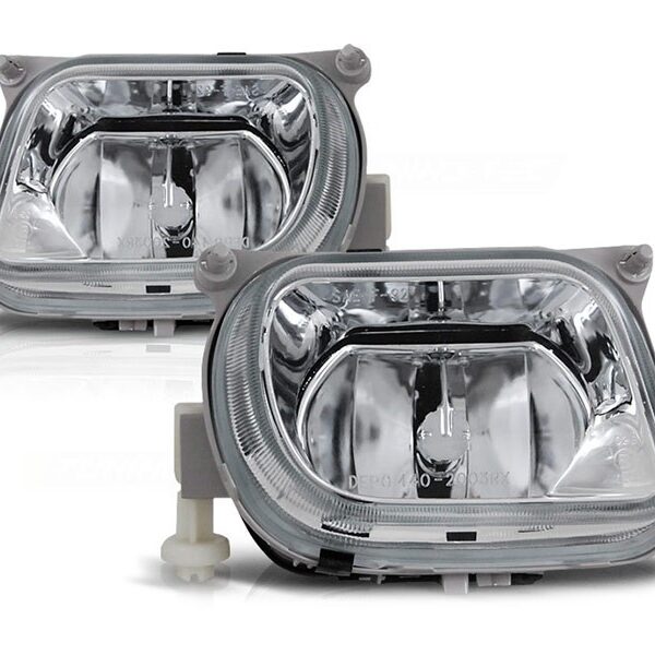 Комплект халогени за Mercedes E класа W210 1995-1999 хром, ляв + десен
