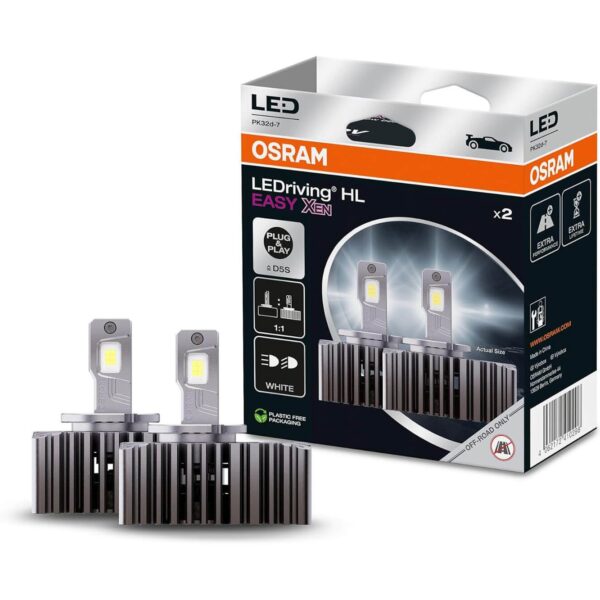 LED система Osram Easy Xen D5S за фарове, студено бяла светлина, 12V, 18W, 6000K, 2850LM, PK32d-7