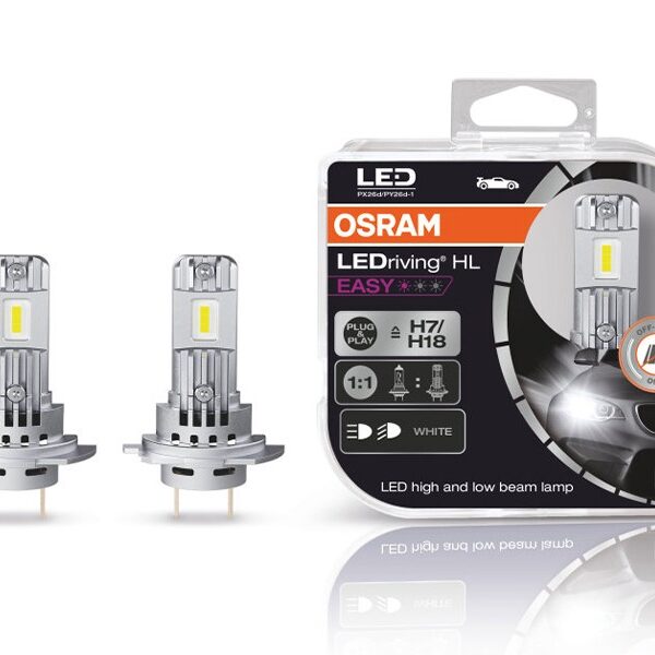 Комплект 2 броя LED крушки Osram Easy H7/H18 12V, 16W, 6500K, 1400lm