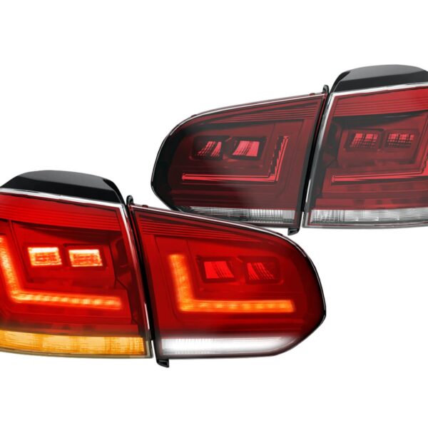 Комплект LED стопове Osram за VW Golf VI 2008-2013, червено и бяла основа, ляв и десен