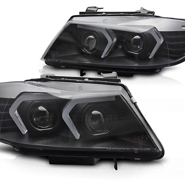 Комплект ксенонови фарове за BMW серия 3 E90 седан, E91 комби LCI 2009-2011 с черна основа