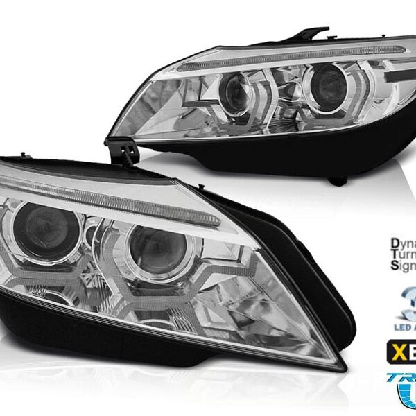 Комплект тунинг ксенонови фарове за BMW Z4 E89 2009-2013 с хром основа , ляв и десен за модели без AFS функция