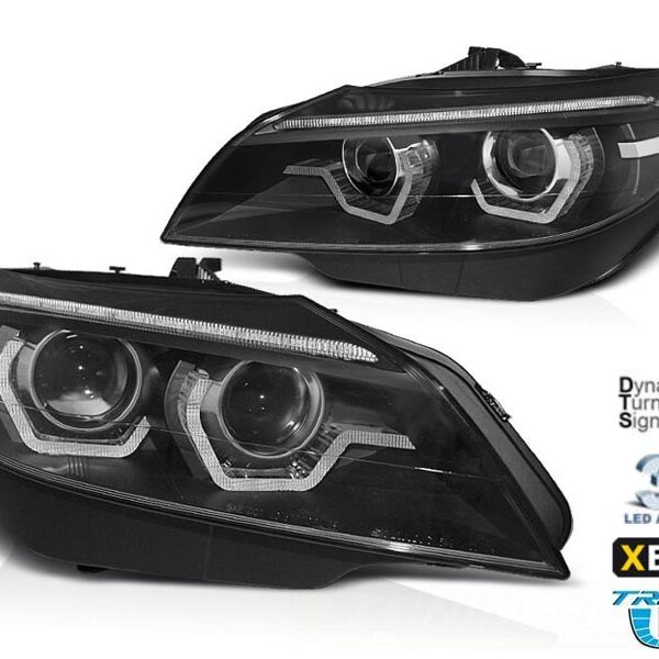 Комплект тунинг ксенонови фарове за BMW Z4 E89 2009-2013 с черна основа , ляв и десен за модели без AFS функция