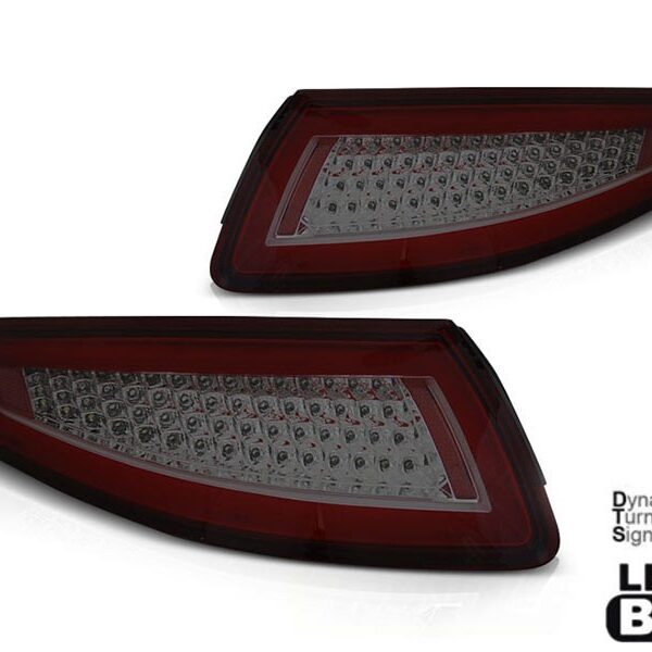 Комплект LED стопове за Porsche 911 997 2004-2009, червено опушена основа, ляв и десен