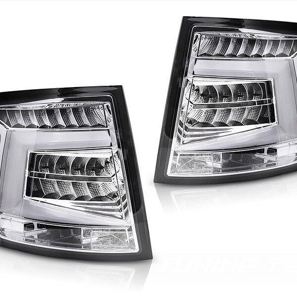 Комплект LED стопове за Skoda Octavia комби 2012-2020, за модела с фабрични халогенни стопове, с хром основа, ляв и десен