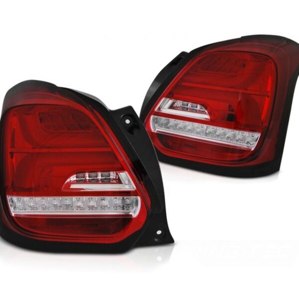 Комплект LED стопове за Suzuki Swift след 2017 година, червено бяла основа, ляв и десен