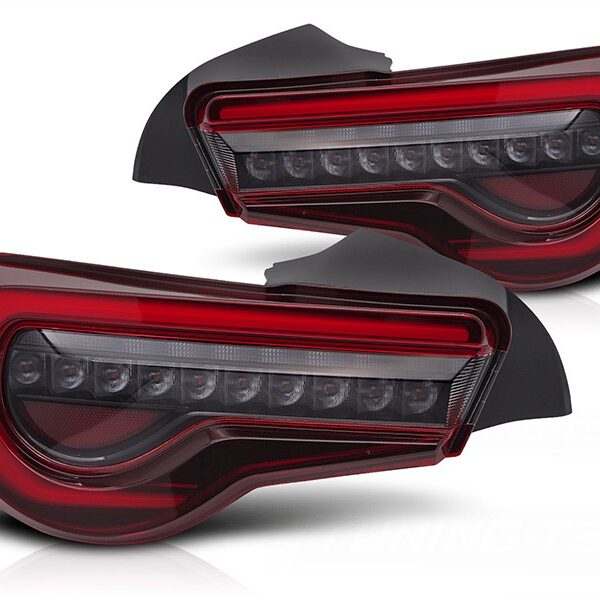 Комплект LED стопове за Toyota GT86 2012-2021, червено опушена основа, ляв и десен
