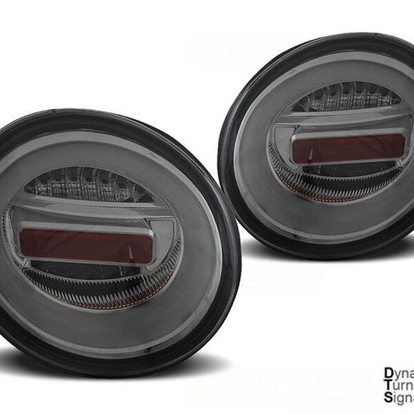 Комплект LED стопове за VW New Beetle хечбек, кабрио 1998-2005, с опушена основа, ляв и десен