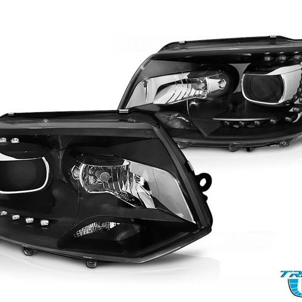 Комплект тунинг DRL фарове за VW Transporter T5 2010-2015 с черна основа, ляв и десен