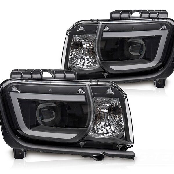 Комплект тунинг фарове за Chevrolet Camaro 2009-2013 с черна основа, ляв и десен