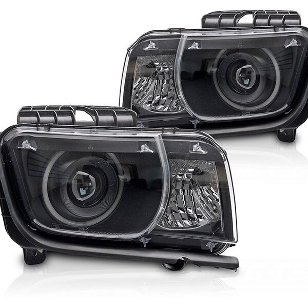 Комплект тунинг фарове за Chevrolet Camaro 2009-2013 с черна основа, ляв и десен