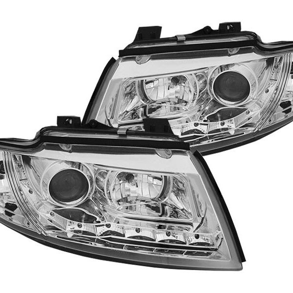 Комплект тунинг фарове за Audi A4 B6 кабриолет 2002-2006 с хром основа, ляв и десен