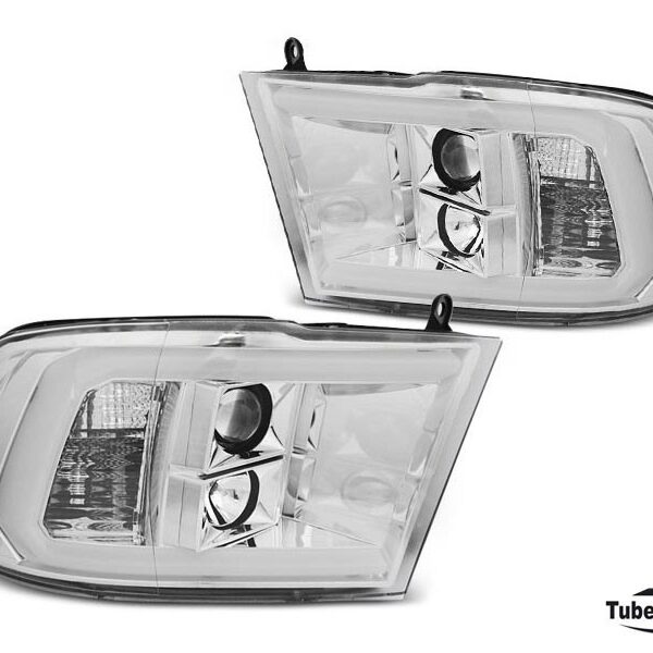 Комплект тунинг фарове за Dodge Rам 2009-2018 с хром основа, ляв и десен