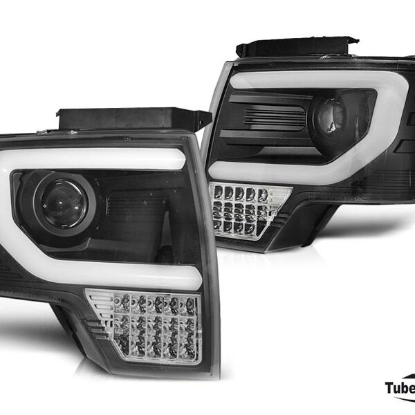 Комплект тунинг фарове за Ford F150 2008-2014 с черна основа, ляв и десен