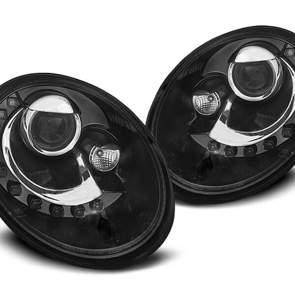 Комплект тунинг фарове за VW New Beetle 2006-2012 черна основа, ляв и десен