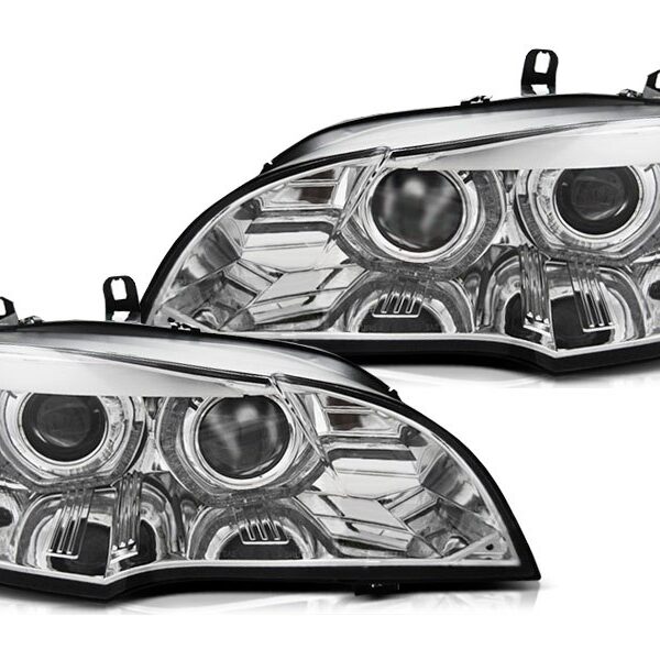 Комплект тунинг ксенонови фарове за BMW X5 E70 2007-2010 AFS с хром основа , ляв и десен