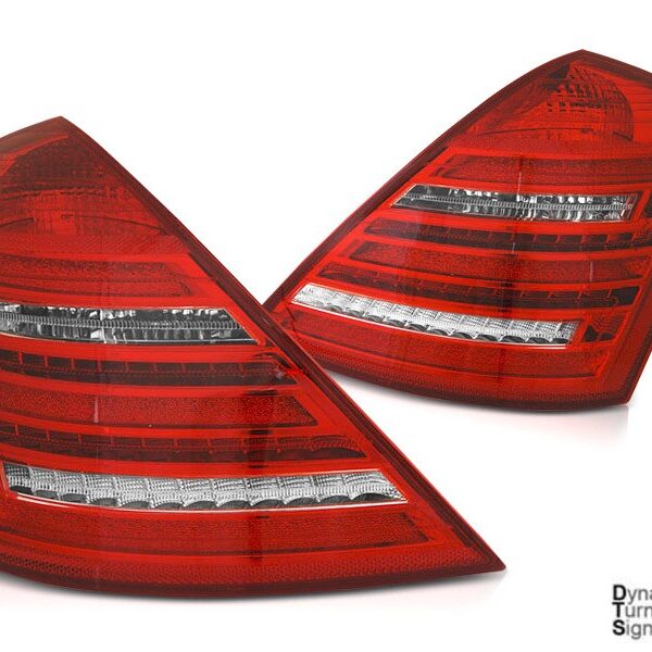 Комплект тунинг LED стопове за Mercedes S класа W221 2005-2009 дизайн тип W222, ляв и десен