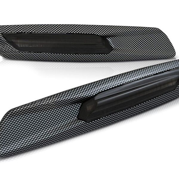 Комплект тунинг мигачи за BMW серия 1/3/5 2004-2010 с опушена основа ляв + десен