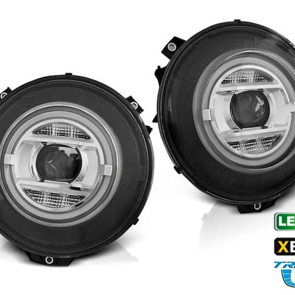 Комплект ксенонови фарове за Mercedes G класа W463 2007-2017 с черна основа, ляв и десен