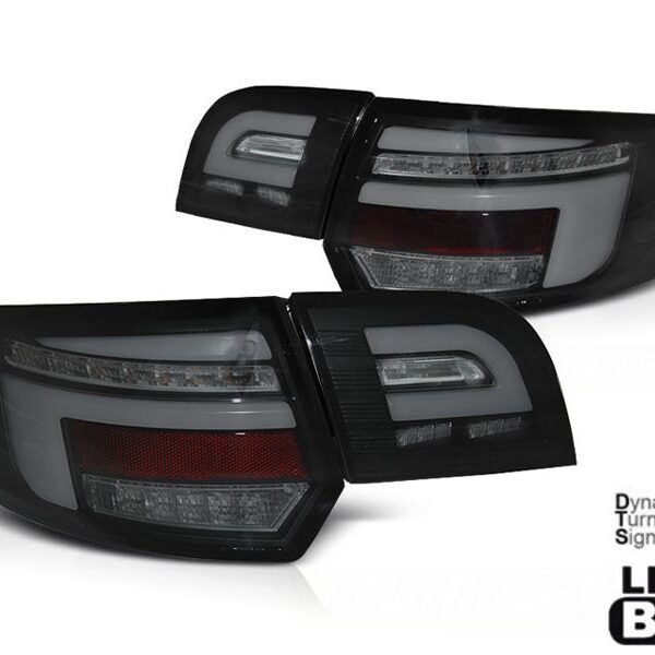 Комплект тунинг LED стопове за Audi A3 8P sportback 2003-2008 изцяло опушена основа, ляв и десен