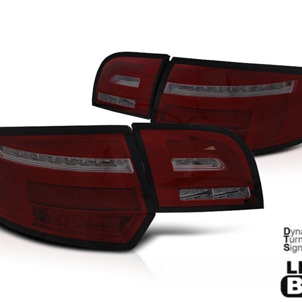 Комплект тунинг LED стопове за Audi A3 8P sportback 2008-2012 червено опушена основа, ляв и десен