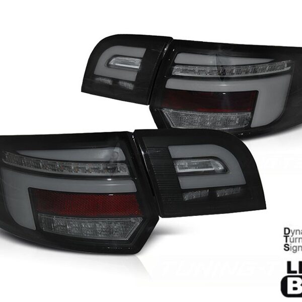 Комплект тунинг LED стопове за Audi A3 8P sportback 2008-2012 изцяло опушена основа, ляв и десен