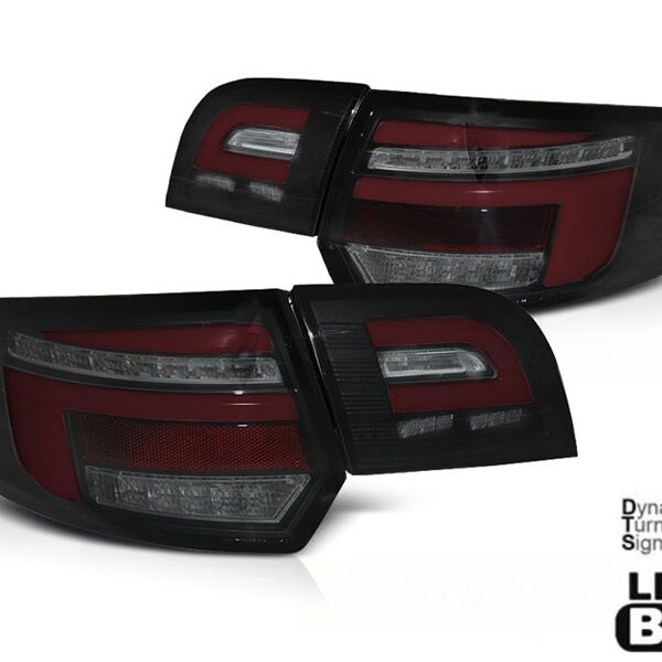 Комплект тунинг LED стопове за Audi A3 8P sportback 2008-2012 изцяло опушена основа, ляв и десен