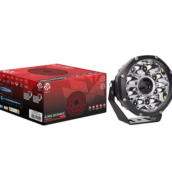 LED бар M-tech Work Laser кръгъл 5'' с 8 диода 12/24V, 45W, 5700K, 6400lm, 133x123x74mm, 1 брой