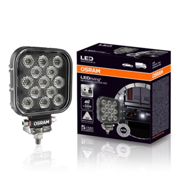 Квадратен LED бар Osram Reversing VX120S-WD за задна светлина, 2700K, 1100LM,  15W, 12/24V, IP69K, E-mark E9