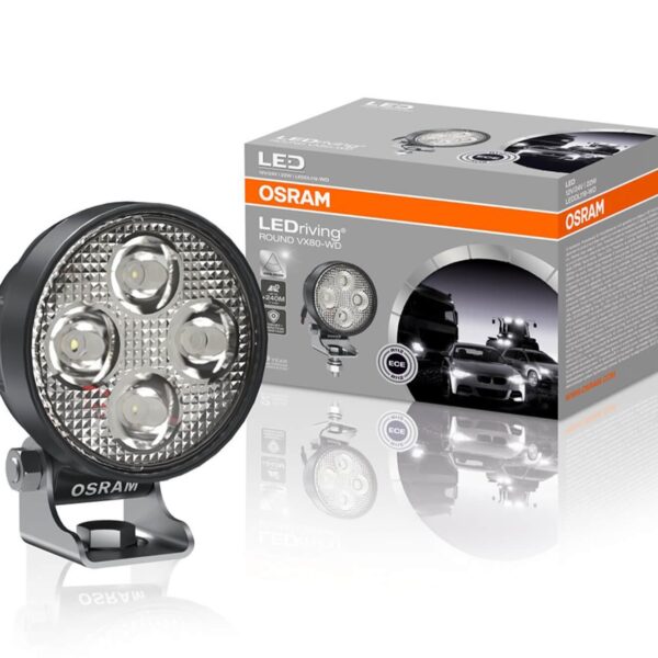 Кръгъл LED бар Osram Round VX80-WD 83x64x108mm, 6000K, 1150LM, 7.5W, 12/24V, IP67, E-mark E4