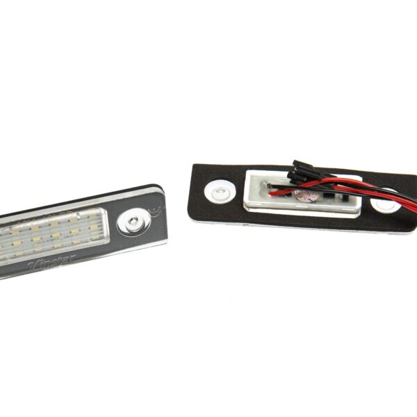 Комплект LED плафони за регистрационен номер на Skoda Octavia 2004-2013, Roomster 2006-2013, ляв и десен