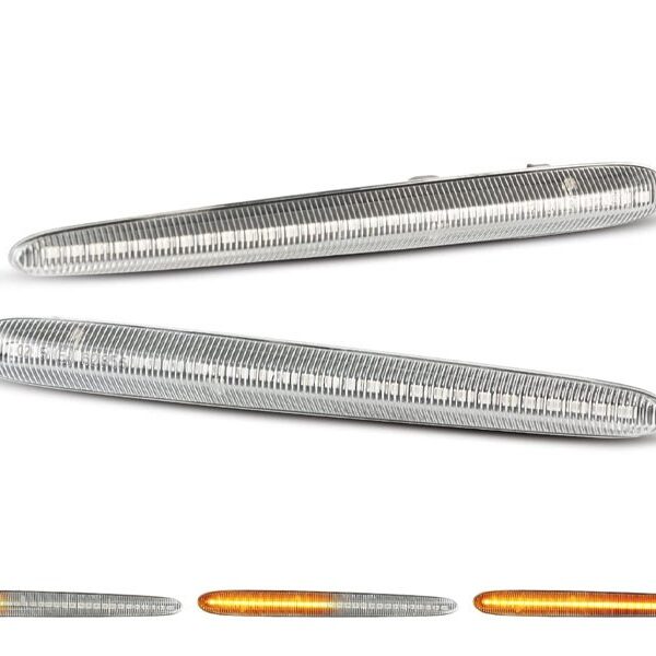 Комплект странични LED динамични мигачи за Alfa Romeo Giulietta 2010-2020 с бяла основа, ляв + десен